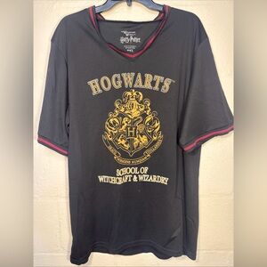 Harry Potter Jersey Adult XXL Black Hogwarts Crest Universal Parks Shirt
